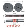 Halter Ajustavel 15kg Dumbell Academia Anilha Musculaçao Peso Regulavel Fitness Cross Treino Fit Fit - 3