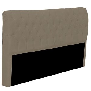 Cabeceira Casal King Size Estofada para Cama Box Glass Veludo Capuccino