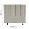 Cabeceira Estofada Queen 160CM Carla Linho Bege - D A DECOR D&A Decor - 3