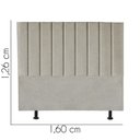 Ver imagem 3 de Cabeceira Estofada Queen 160CM Carla Linho Bege - D A DECOR D&A Decor