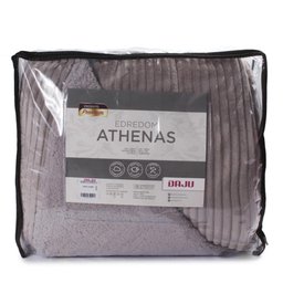 Edredom Casal Daju Cotelê Athenas Plush Cinza Claro 220x200 cm - 5