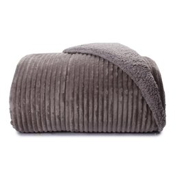 Edredom Casal Daju Cotelê Athenas Plush Cinza Claro 220x200 cm - 4