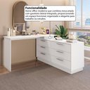 Ver imagem 7 de Penteadeira em L com 6 Gavetas Flex Multimóveis Crrui-CMO004 Branco