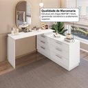 Ver imagem 6 de Penteadeira em L com 6 Gavetas Flex Multimóveis Crrui-CMO004 Branco