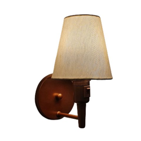Arandela Cone Md-2013 Cobre Com Liga e Desliga Cúpula Tecido Algodão Cru - Bivolt
