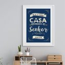 Ver imagem 1 de Quadro Eu e Minha Casa Serviremos Ao Senhor - 60x48cm:madeira Branca