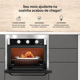 Forno Elétrico de Embutir EOS 47L Porta de Vidro e Inox EFE47EI 220V - 4