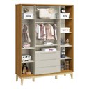 Ver mais imagens de Quarto de Bebê 4 Portas com Cômoda Gaveteiro Elfe Classic e Berço Americano Danny Areia Savana Aceti