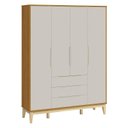 Ver imagem 7 de Quarto de Bebê 4 Portas com Cômoda Gaveteiro Elfe Classic e Berço Americano Danny Areia Savana Aceti