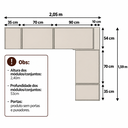 Ver imagem 2 de Closet sem Portas Modulado 5 Peças MDF Altezza Belmax:Branco