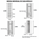 Ver imagem 3 de Closet sem Portas Modulado 5 Peças MDF Altezza Belmax:Branco
