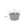5 Ramekins Molho 90ml Cinza Stone 100% Melamina Gourmet Mix - 6