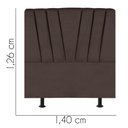 Ver imagem 3 de Cabeceira Estofada Bélgica 140cm Casal Para Cama Box Quarto Corino Marrom - Gat Magazine