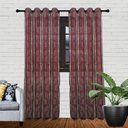 Ver imagem 2 de Cortina Tecido Jacquard Medalhão 3,00x2,50 Vermelho Escuro