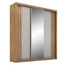Ver imagem 2 de Guarda-roupa Casal Moema 3 Portas Deslizantes com Espelho Amêndola Touch/nude | Mdp