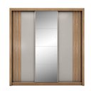 Ver imagem 3 de Guarda-roupa Casal Moema 3 Portas Deslizantes com Espelho Amêndola Touch/nude | Mdp