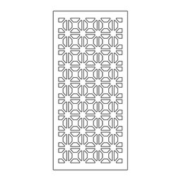Painel Vazado Divisória Mdf Madrid Branco Decore Painéis e Divisórias 0,60x2,40m - 1