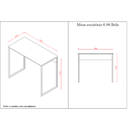 Ver imagem 2 de Mesa de Escritório Home Office 90cm Bela - Preto Móblis
