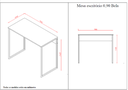 Ver imagem 2 de Mesa de Escritório Home Office 90cm Bela - Preto Móblis