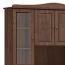Ver imagem 5 de Cristaleira Portas Vidro 169cm Pé Madeira Rubia Café F07 - Mpozenato