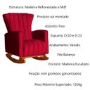 Ver imagem 4 de Kit Poltrona Balanço Melinda e Puff Jade Veludo