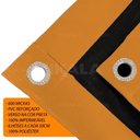 Ver imagem 2 de Lona Ck600 3,5x1,5m Laranja em Pvc com Ilhós em Latão para Caminhão e Transporte de Carga 650gr/