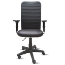 Ver imagem 5 de Cadeira Escritório Presidente Ergonômica Preta Nr17 Office Regulável Rodízios Confortável Costura