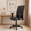 Ver imagem 1 de Cadeira Escritório Presidente Ergonômica Preta Nr17 Office Regulável Rodízios Confortável Costura