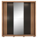 Ver imagem 6 de Guarda Roupa Casal 210cm com Espelho Moly Flex D02 Nude/preto - Mpozenato