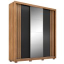 Ver imagem 2 de Guarda Roupa Casal 210cm com Espelho Moly Flex D02 Nude/preto - Mpozenato