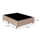 Ver imagem 2 de Cama Box Casal 138 Suede Bege com Colchão Paris Molas Ensacadas Preto 66x138x188