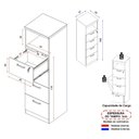 Ver imagem 4 de Armário de Escritório para Arquivos 46,5cm 4 Gavetas Multimóveis CR25295