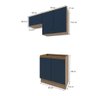 Lavanderia Modulada Kappesberg Celeste 3 Peças Nogueira/azul 140cm - 2