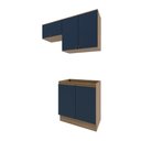 Ver imagem 4 de Lavanderia Modulada Kappesberg Celeste 3 Peças Nogueira/azul 140cm