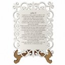 Ver imagem 2 de Kit 2 Quadros Decorativo MDF 20cm x 28cm para Sala de Estar Salmo 30 M01 Branco e Cru - Annie Decor