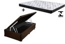 Ver imagem 1 de Cama Box Baú Solteiro Conforto Sintético Marrom + Colchão Solteiro Conforto Espuma D33 24x88x188