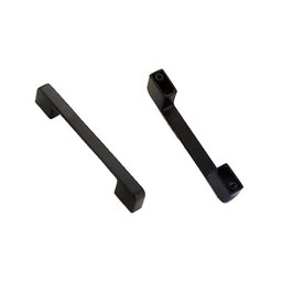 5 Puxador em Aço Liso 16cm Preto Fosco Gaveta Armário - 4