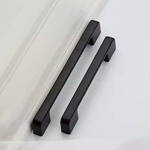 5 Puxador em Aço Liso 16cm Preto Fosco Gaveta Armário