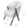 Pufe Poltrona Luxuosa Ibiza Tecido Courano Bruma Premium Sala - 4
