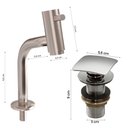 Ver imagem 4 de Cuba Pia Sophia com Torneira Bica Curta Valvula Click Inox Branco