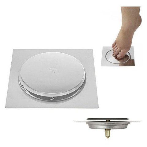 Ralo Inteligente Click 10 X 10 Inox para Piso Banheiro