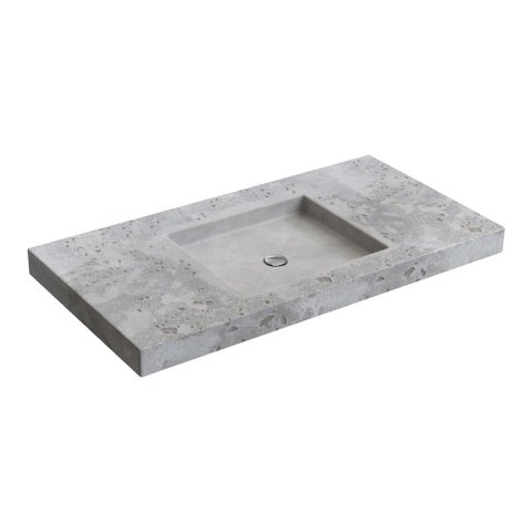 Cuba de Apoio Lavatório Retangular 58x112cm Cimentícia - L.117.55