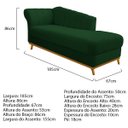 Ver imagem 4 de Kit Diva Recamier Vanessa 185cm Lado Direito e 02 Poltronas Laura Suede - Doce Sonho Móveis RECAMIER