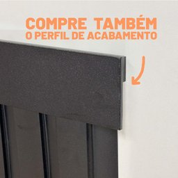 Painel Ripado Compacto 01: Unid. 274x25cm Larg. Talatto Painéis Preto Tx - 5