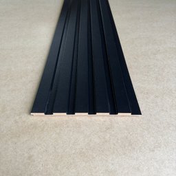 Painel Ripado Compacto 01: Unid. 274x25cm Larg. Talatto Painéis Preto Tx - 4