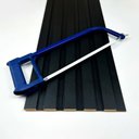 Ver imagem 6 de Painel Ripado Compacto 01: Unid. 274x25cm Larg. Talatto Painéis Preto Tx