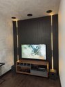 Ver imagem 3 de Painel Ripado Compacto 01: Unid. 274x25cm Larg. Talatto Painéis Preto Tx