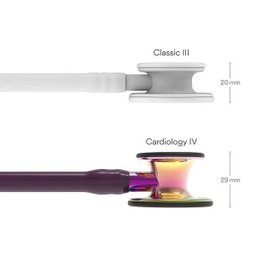 Estetoscópio 3m Littmann Cardiology Iv 6239 Roxo com Rainbow Alto Polimento e Conector Violeta - 4