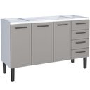 Ver imagem 1 de Gabinete para Cozinha Aço Juno 1,44m Cinza para Pia de 1,50m - P101223 - Cozimax Gabinete Aço Juno C