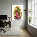 Ver imagem 1 de Quadro Decorativo Nossa Senhora de Guadalupe - 70x50cm:moldura Branca